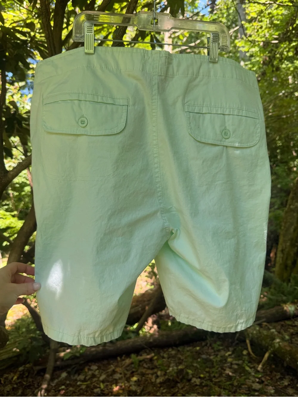 Caribbean Joe Mint Green Stretch Cotton Shorts Size 16